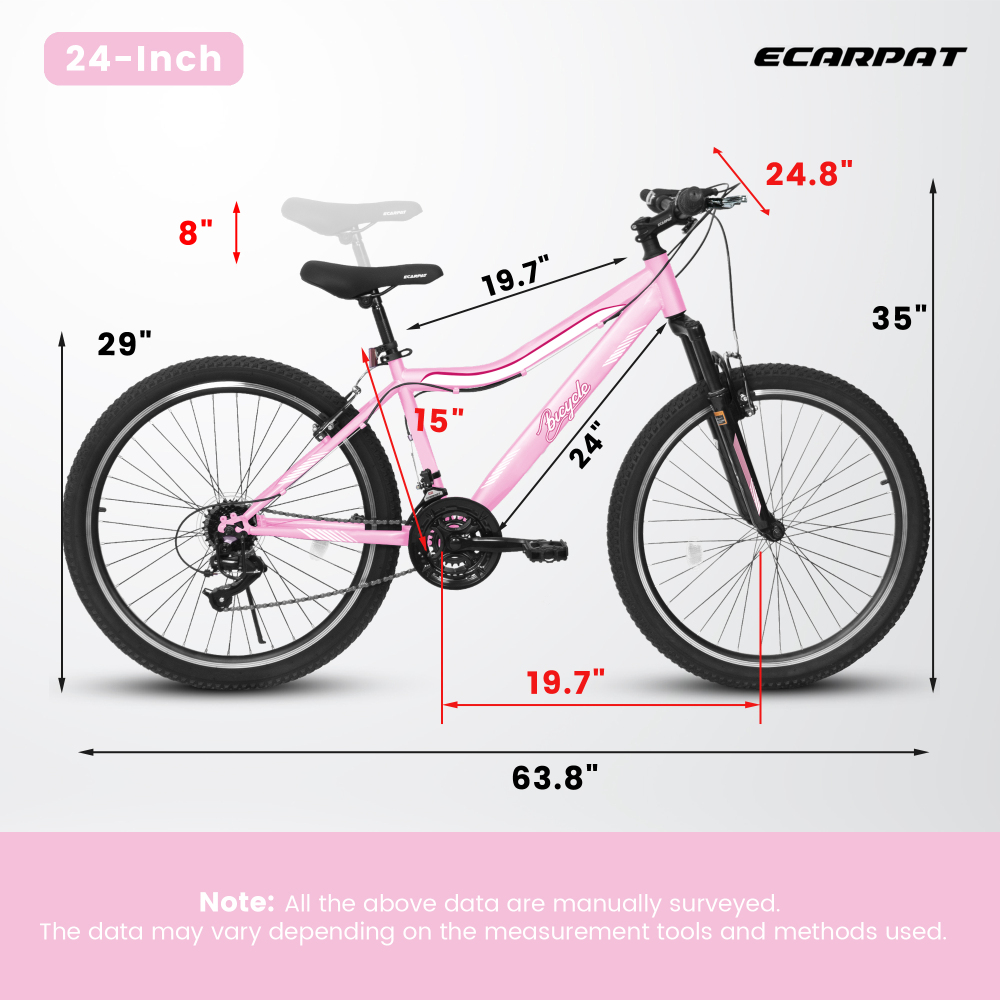 Carbon Bike Frame - Erkekler, Kadınlar ve Gençler için 24/26