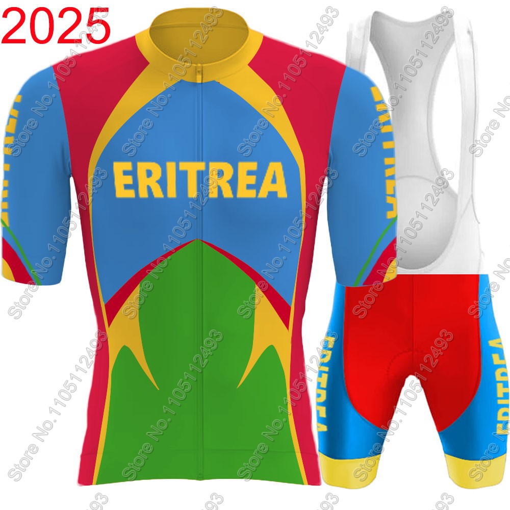 Cycling Bib Shorts - 2025 Eritre Milli Takımı Bisiklet Forması